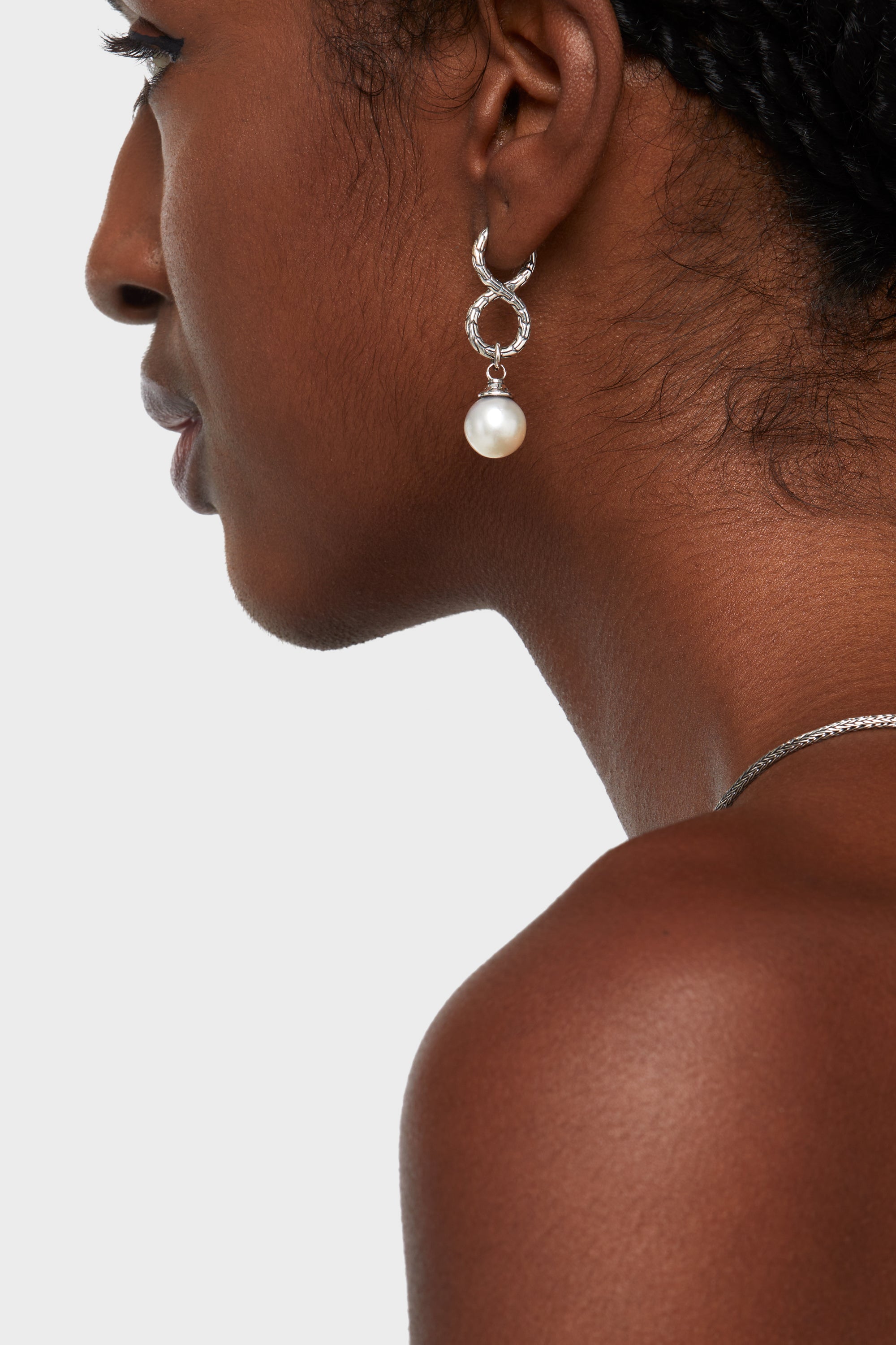 Bali Infinity Pearl Earrings