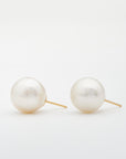 Boucles d'oreilles classiques en perles blanches 11-12mm