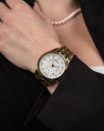 Montre chronographe perle blanche